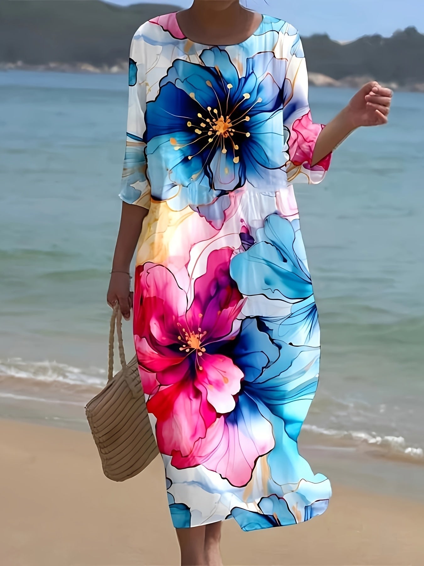 Arelis｜Vestido con estampado floral