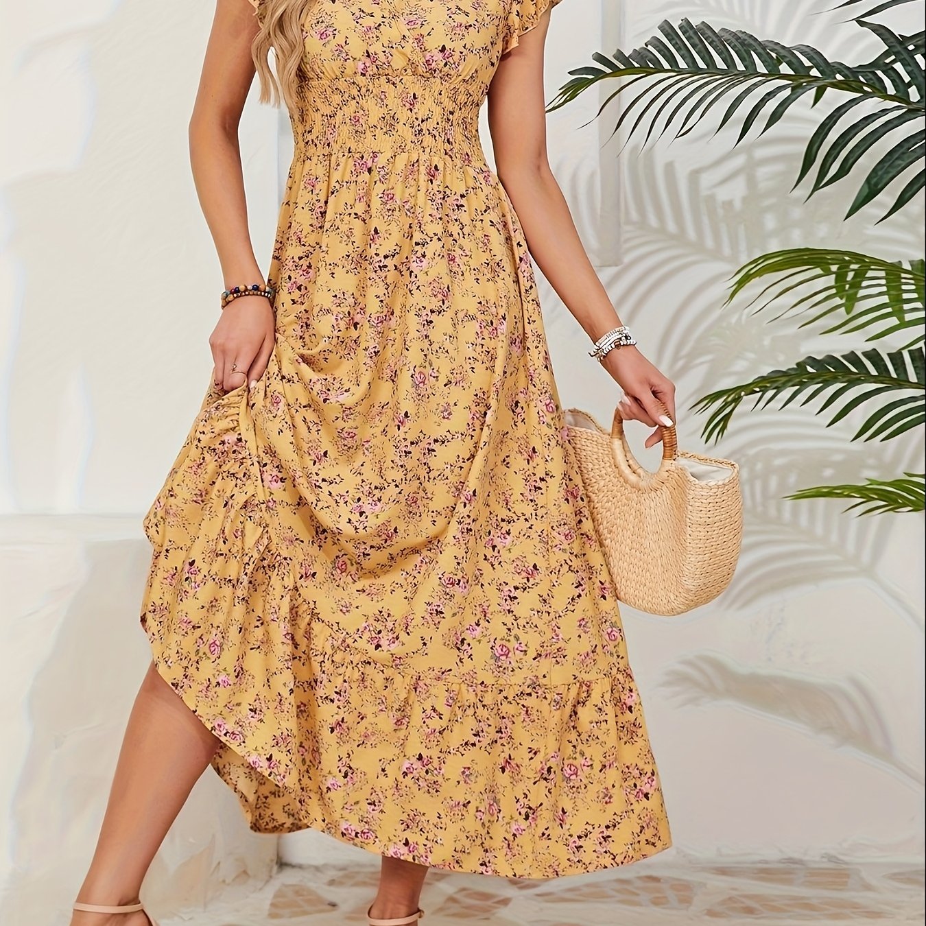 Elena | Vestido con Estampado Floral