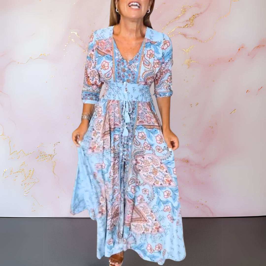 Marga™ | Elegante vestido de verano con escote en pico