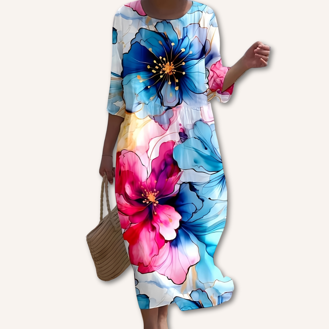 Arelis｜Vestido con estampado floral