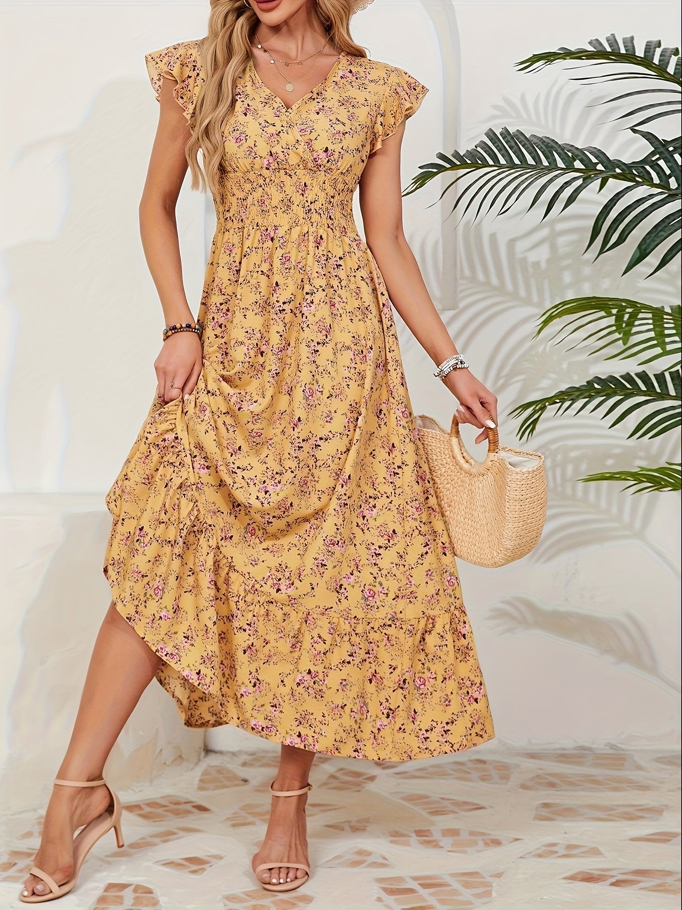 Elena | Vestido con Estampado Floral