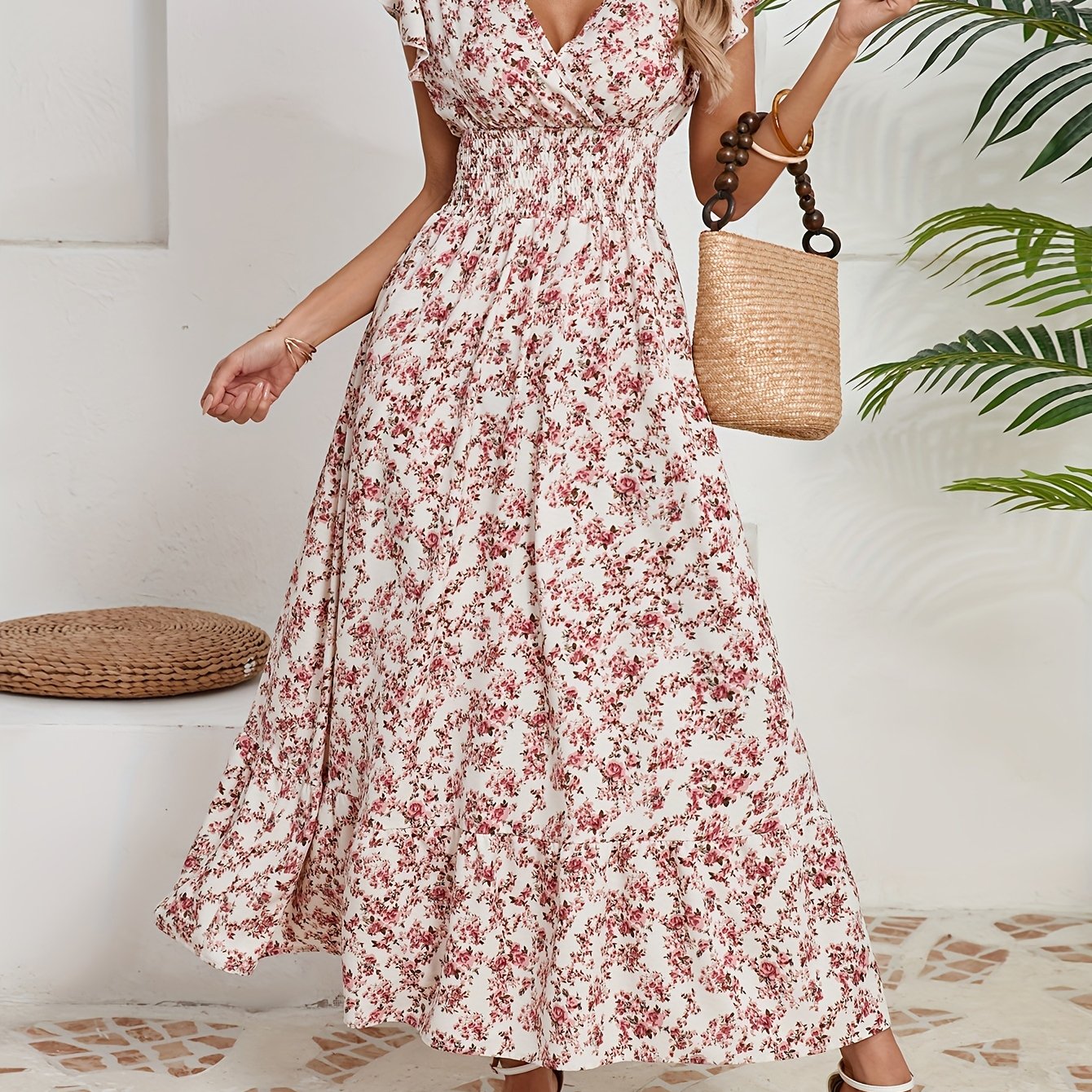 Elena | Vestido con Estampado Floral