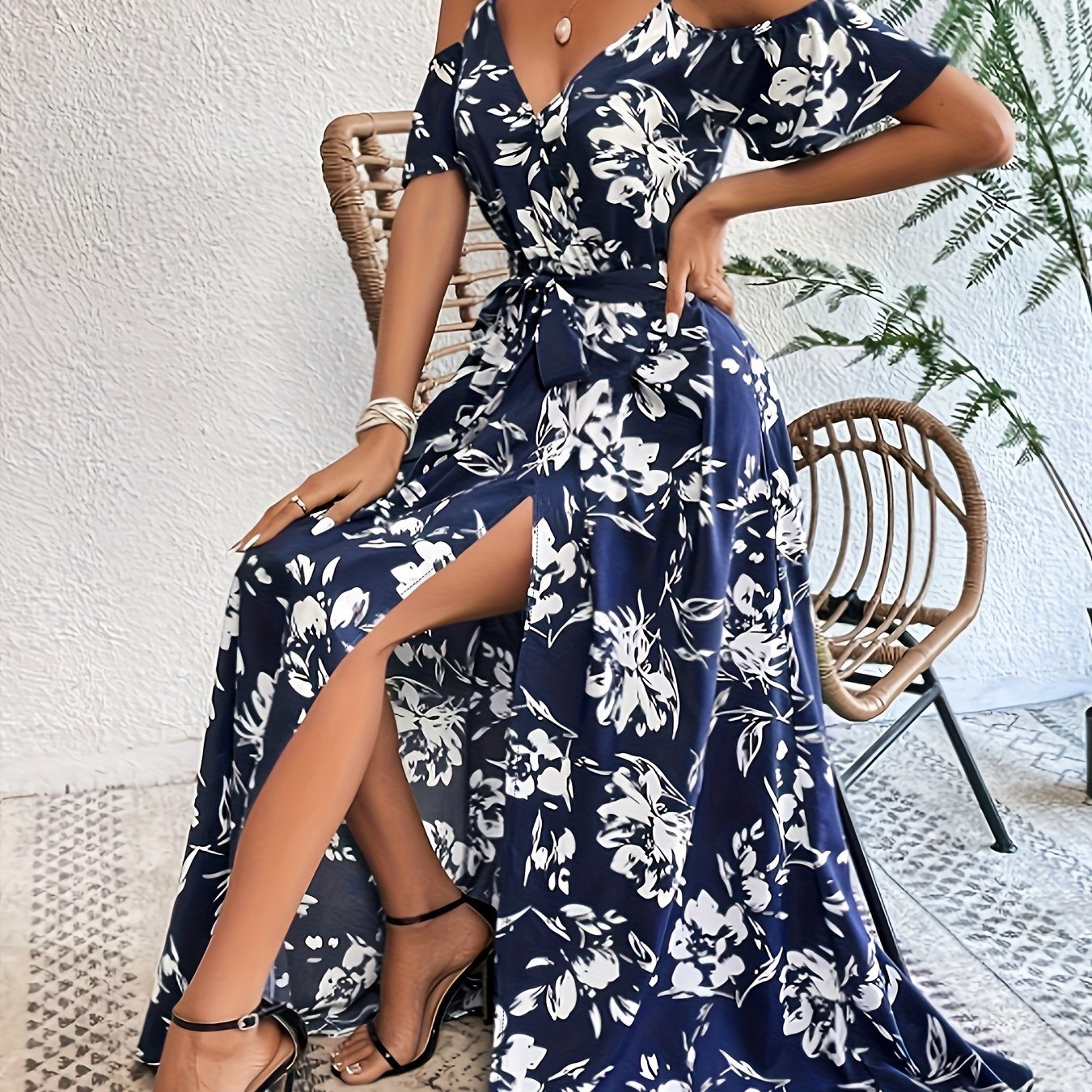 Leire | Vestido Elegante Con Estampado Floral