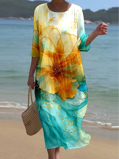 Érika｜Vestido con estampado floral