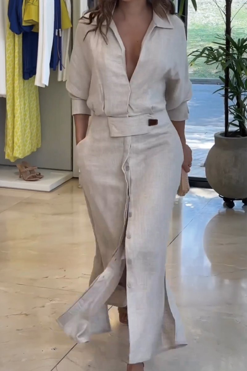 Jeanette | Maxi vestido con escote en V